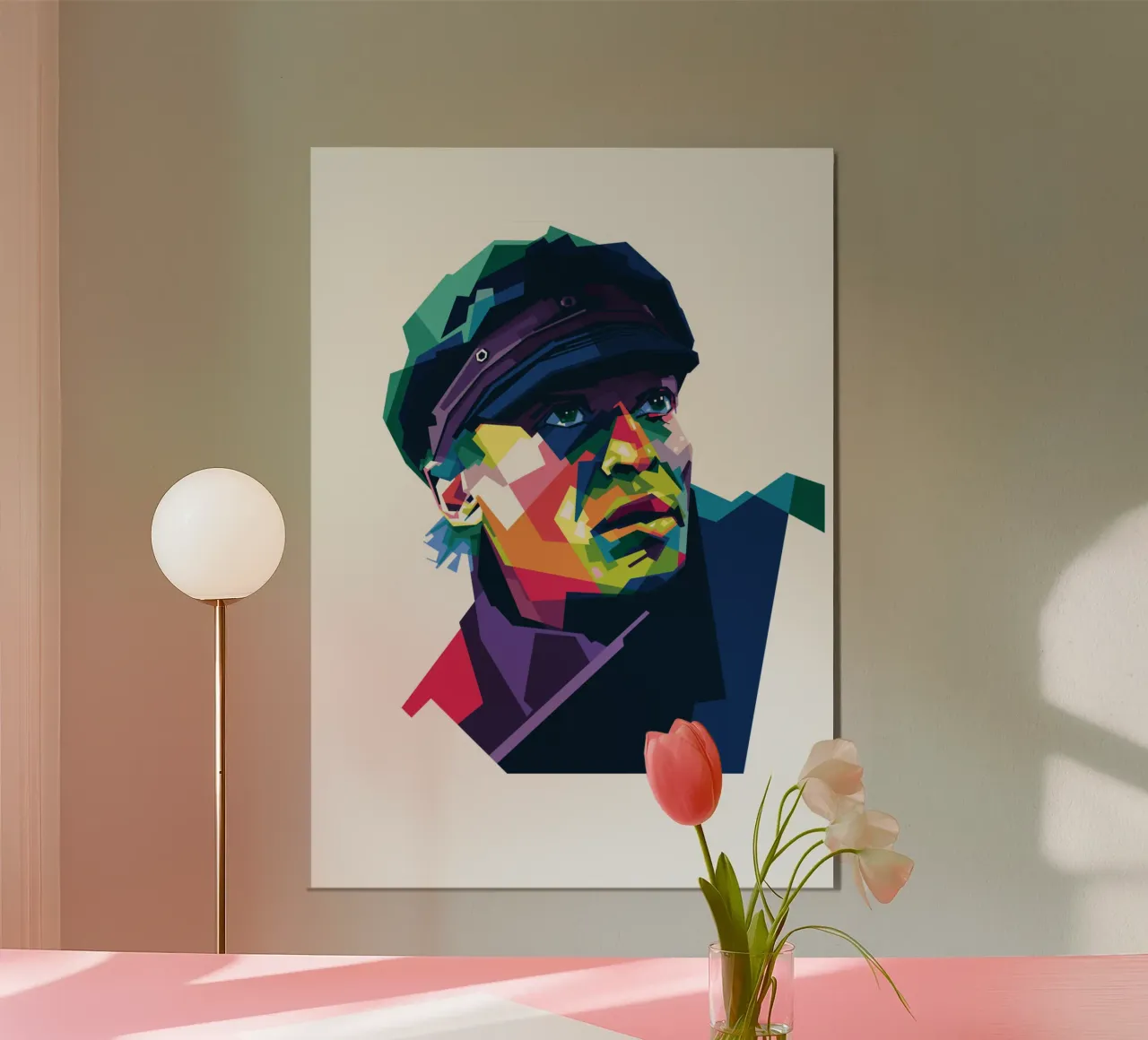 Miles Davis in stile WPAP alluminio dibond da Alkahfsmart