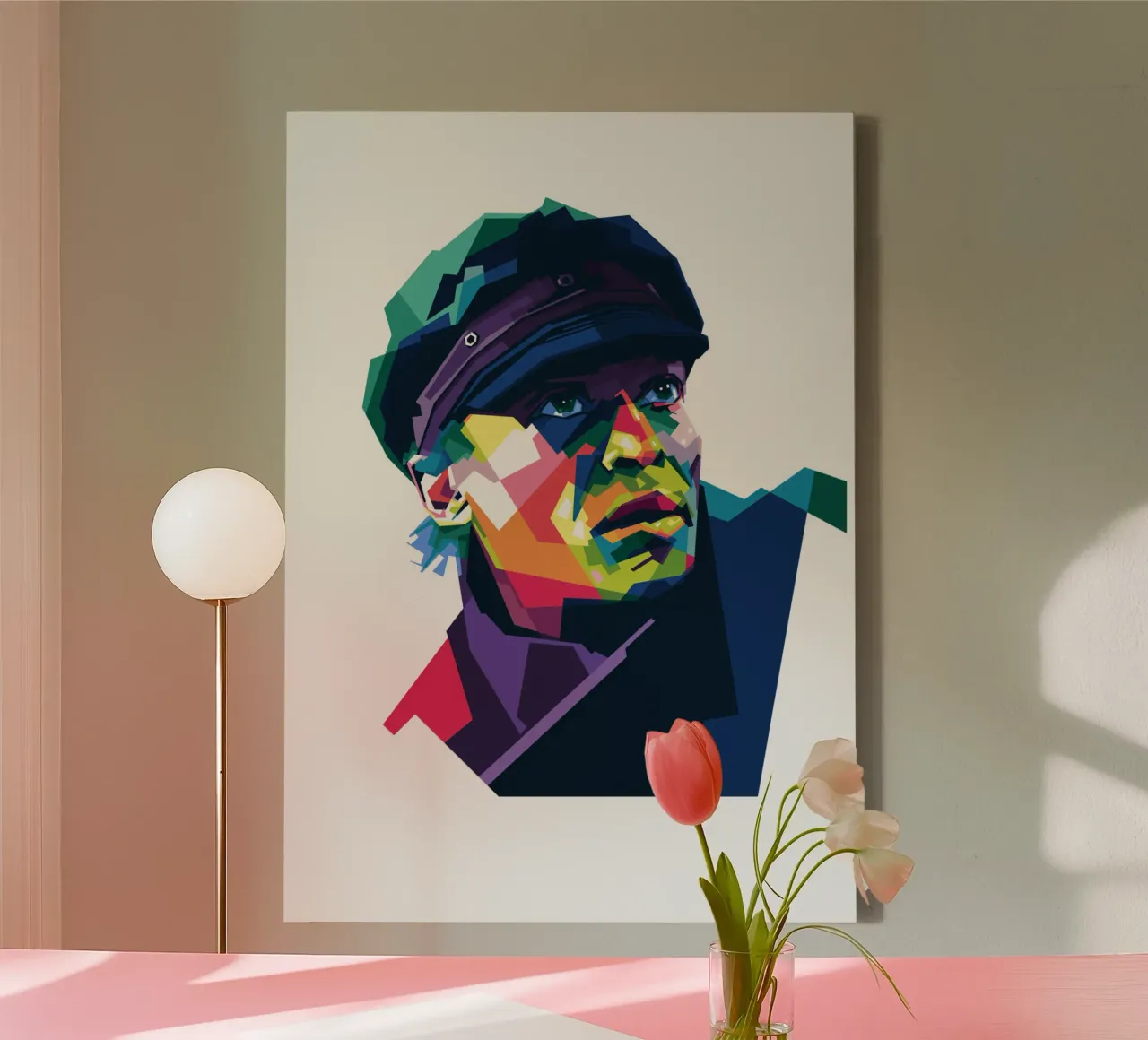 Miles Davis in WPAP-stijl canvas van Alkahfsmart