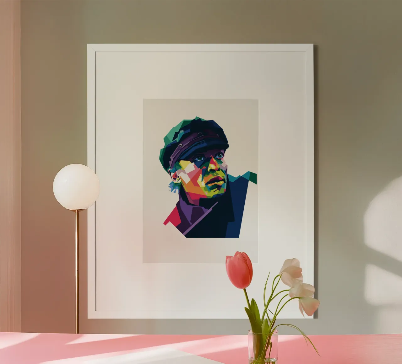 Miles Davis in stile WPAP poster con telaio in legno da Alkahfsmart