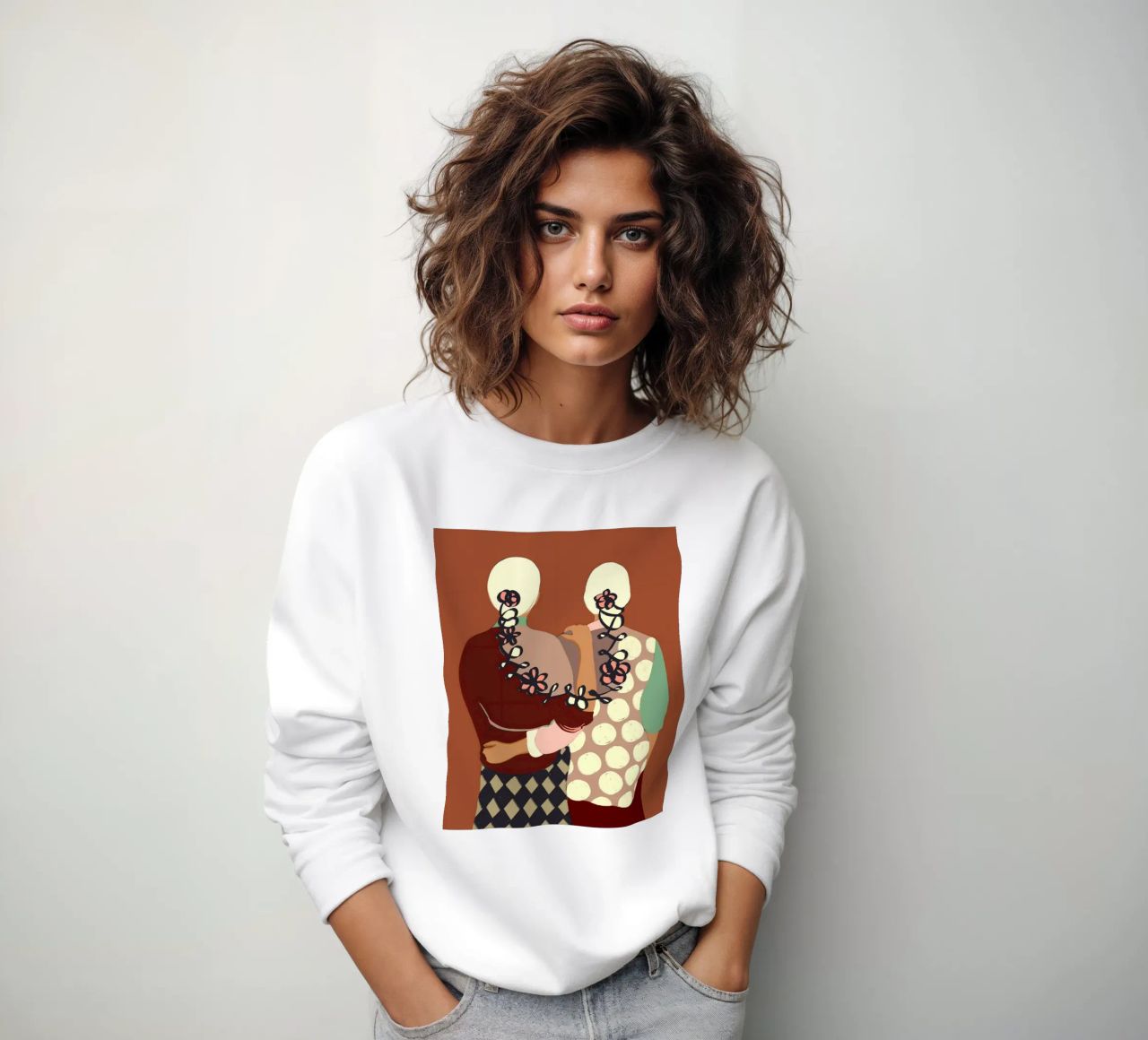 Le lien, les femmes L'amitié L'amour La culture de la terre cuite Ensemble sweat de 83oranges