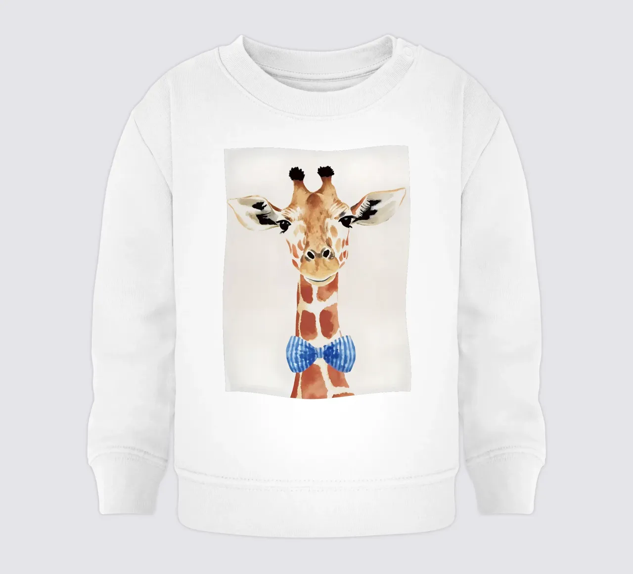 Giraffa gentile con fiocco felpa neonato da KidzStudio