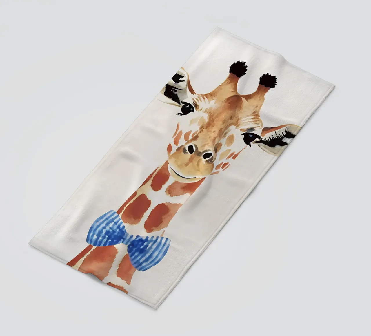 Giraffa gentile con fiocco telo mare da KidzStudio