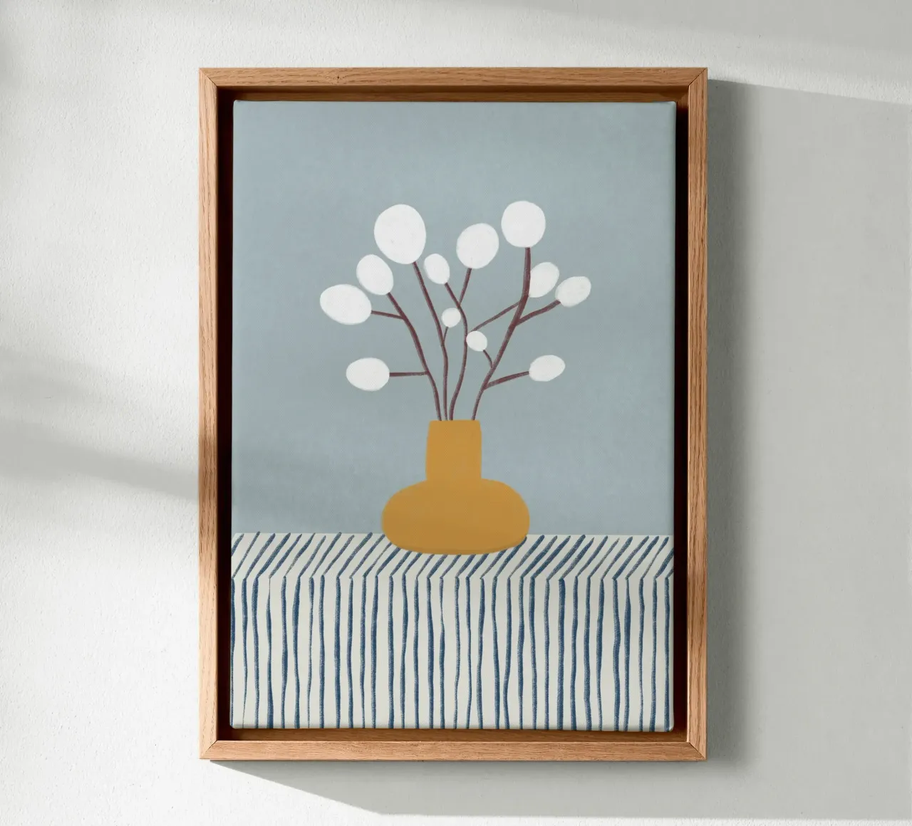 Palmenkätzchen - Blumenvase tela con Cornice a cassetta da BAINAI