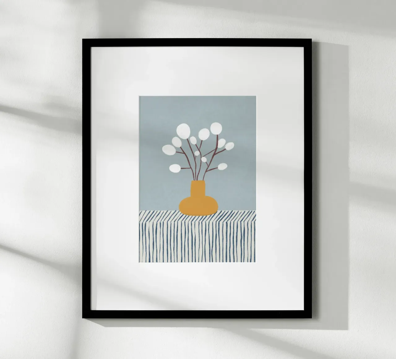 Palmenkätzchen - Blumenvase poster con telaio in alluminio da BAINAI