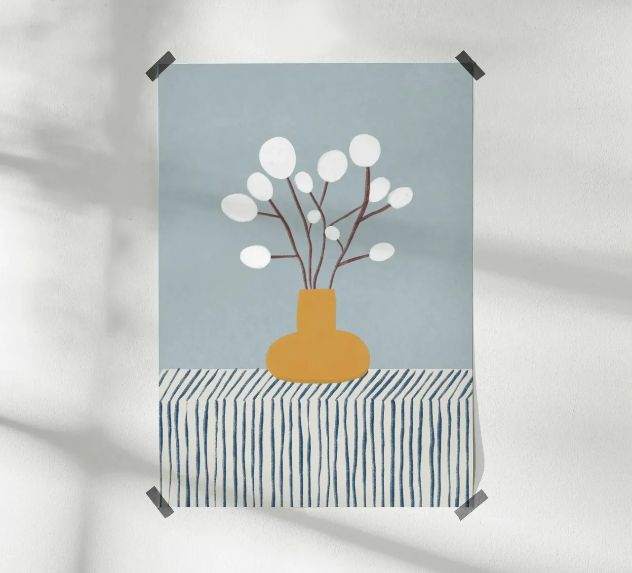 Palmenkätzchen - Blumenvase poster con telaio in alluminio da BAINAI