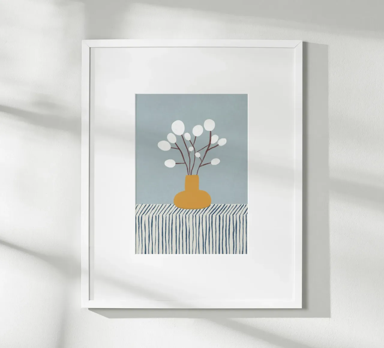 Palmenkätzchen - Blumenvase poster con telaio in alluminio da BAINAI
