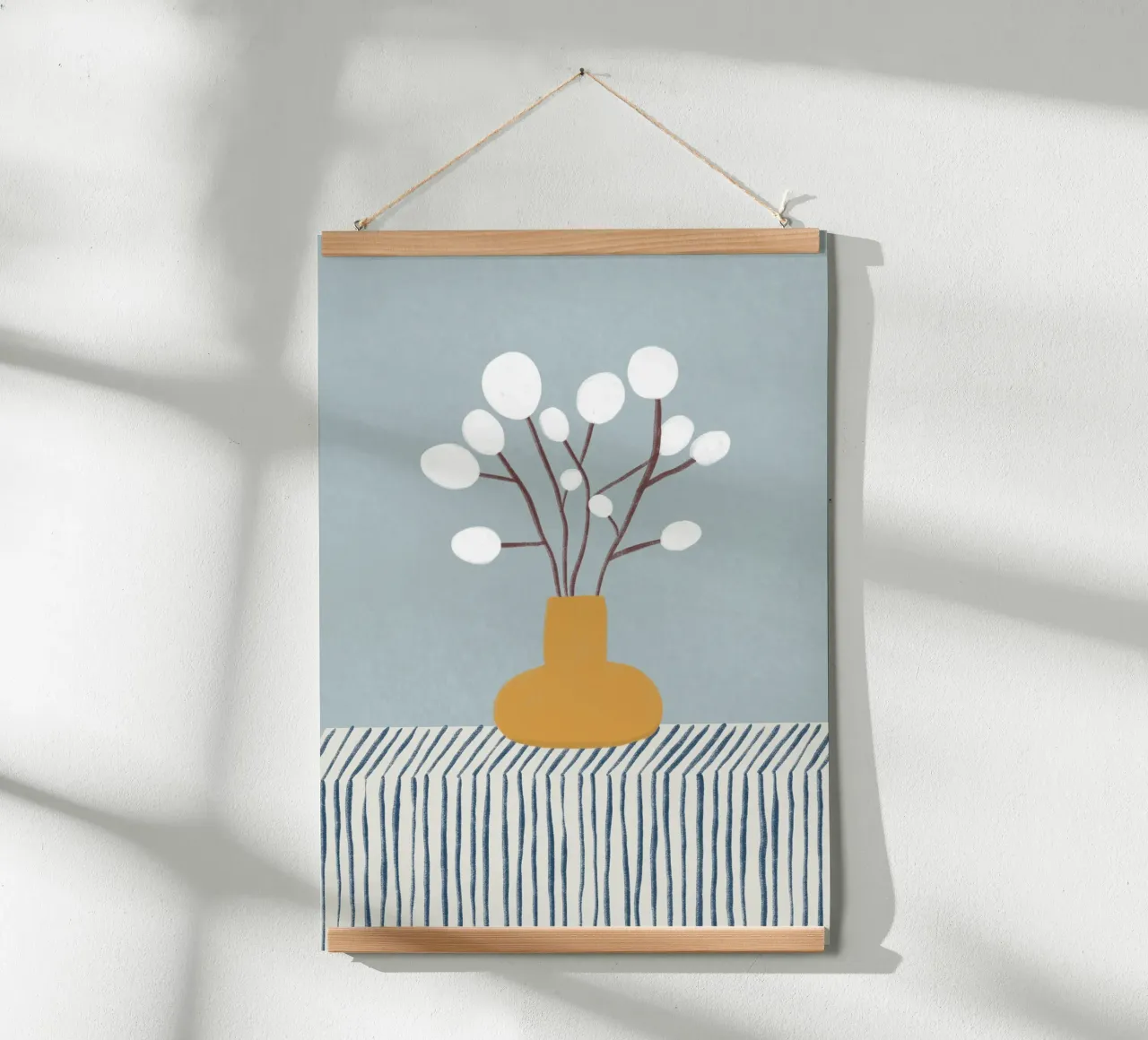 Palmenkätzchen - Blumenvase poster con telaio in alluminio da BAINAI