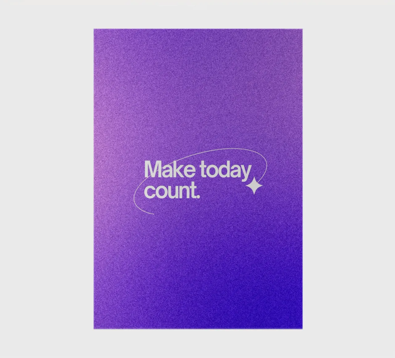 make today count carnet de notes de Ambition Wall
