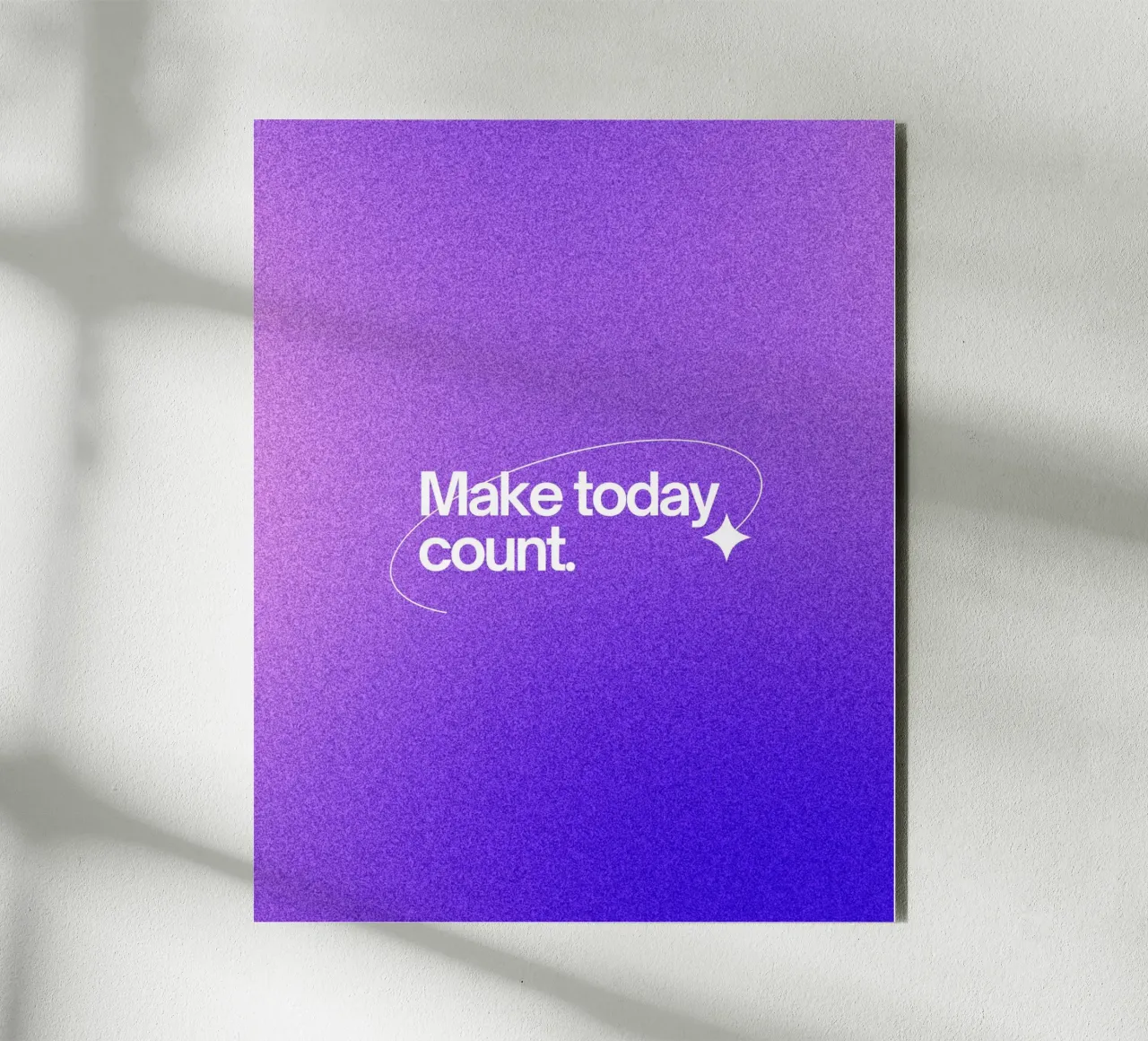 make today count alluminio dibond da Ambition Wall