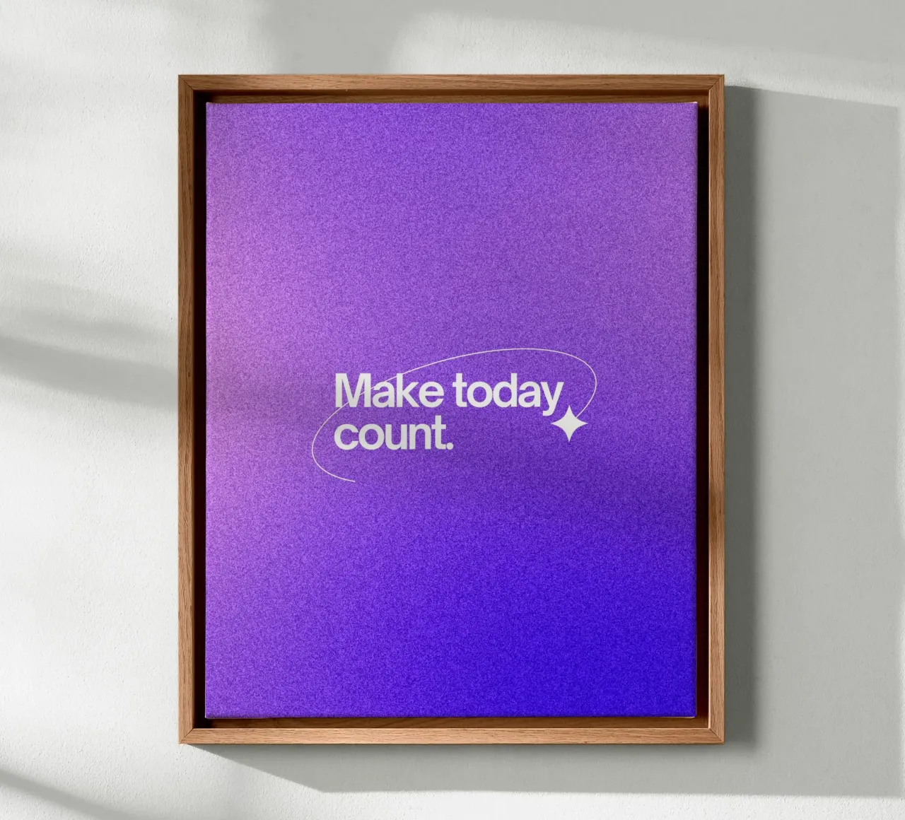 make today count canvas van Ambition Wall