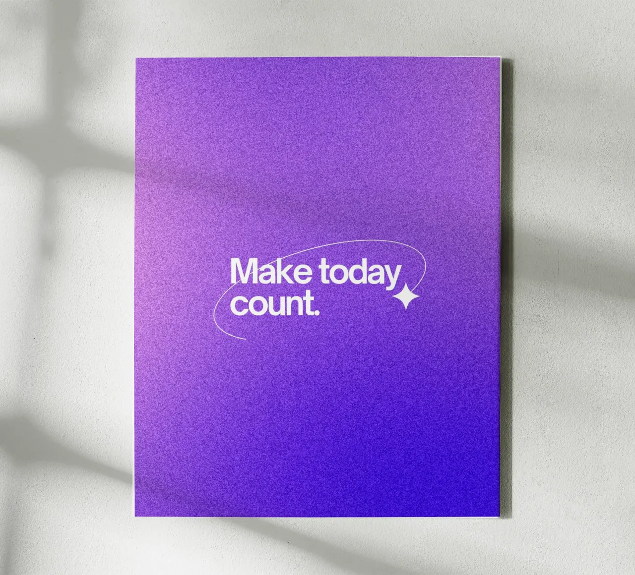 make today count canvas van Ambition Wall