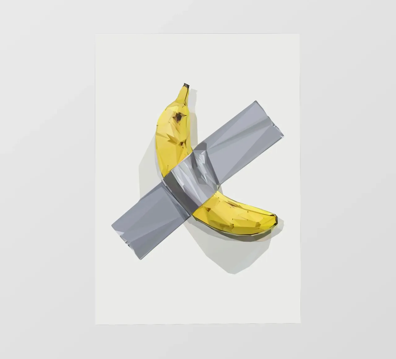 Banana on the wall telo in pvc da Low poly art