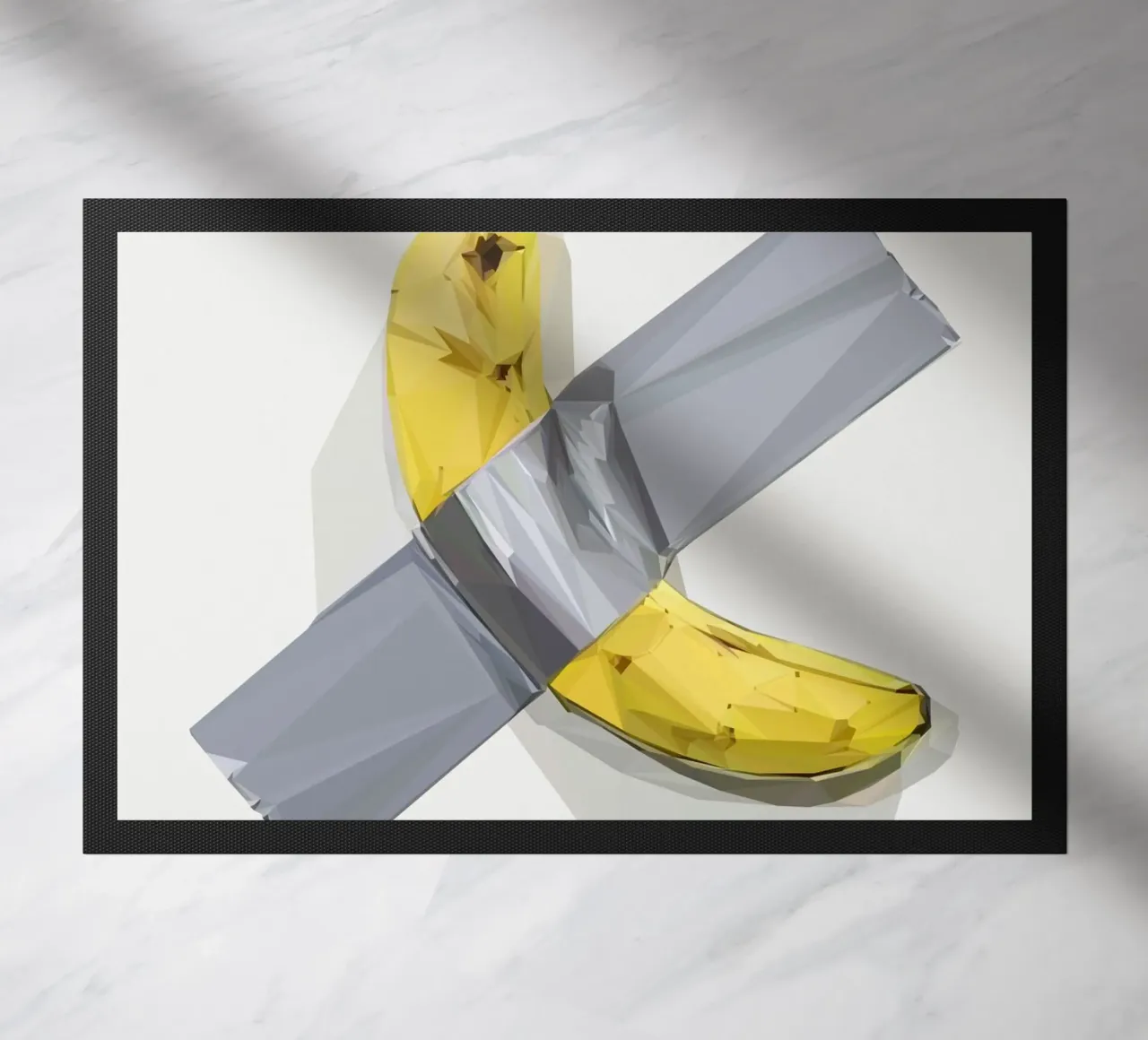 Banana on the wall zerbino da Low poly art