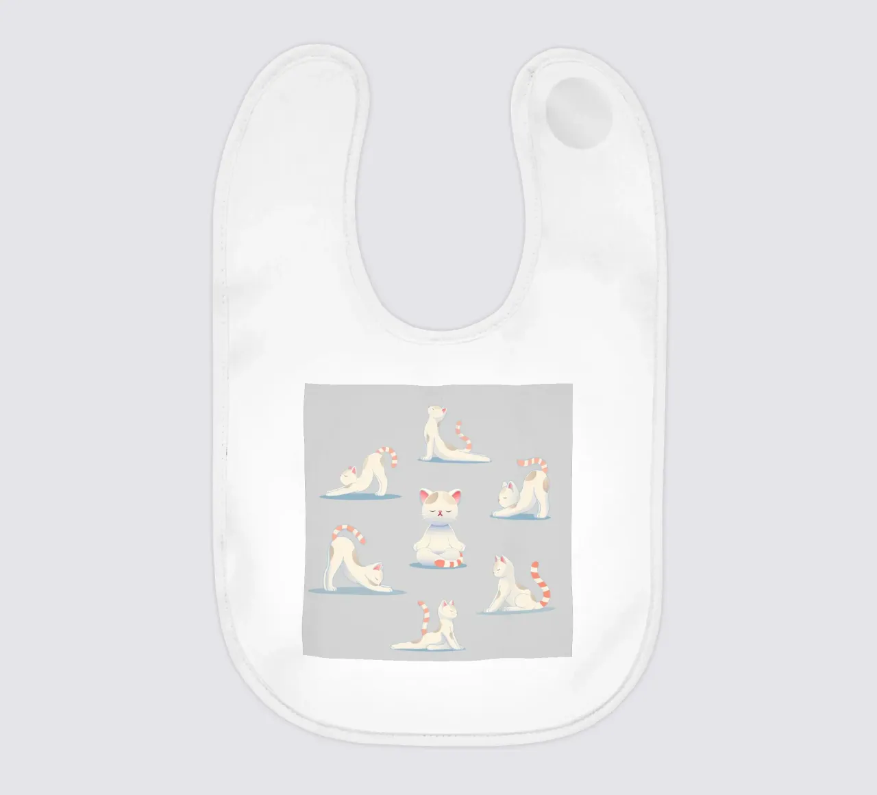 Katze in Yoga-Posen – Entspannung & Achtsamkeit Babylätzchen von namosh