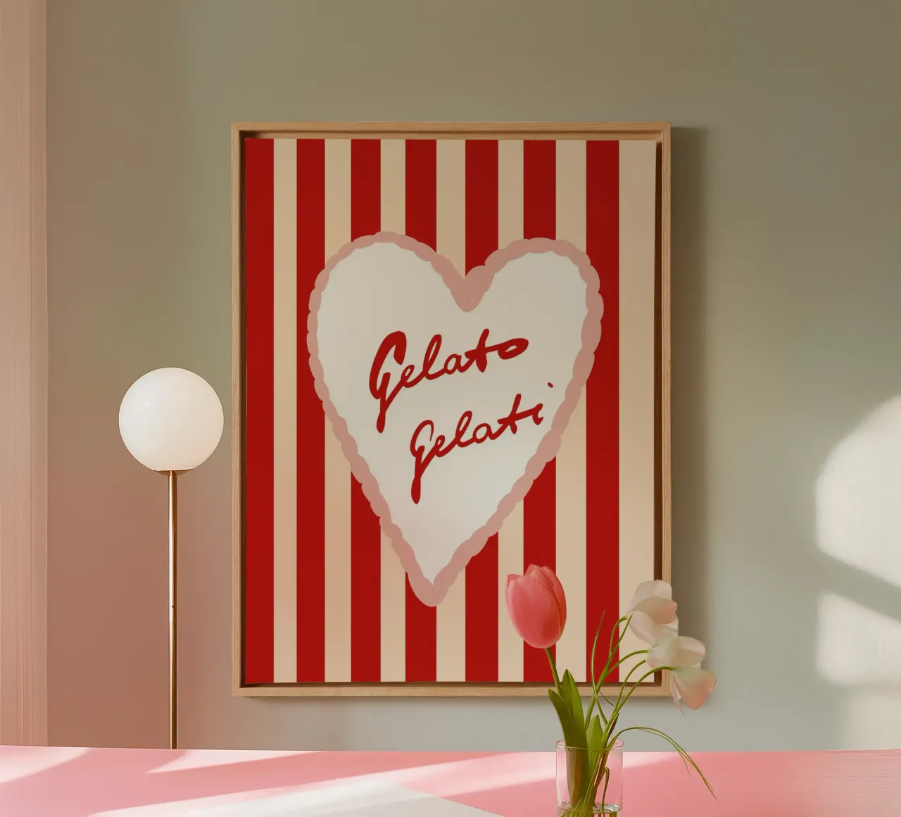 Gelato Gelati tela con Cornice a cassetta da Hej Ibiza by Ute Arnold