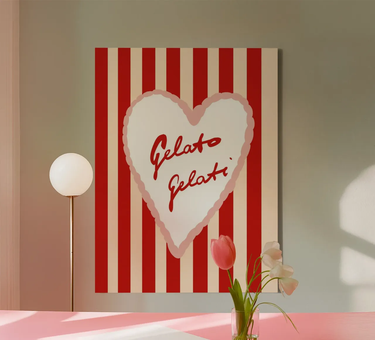 Gelato Gelati tela con Cornice a cassetta da Hej Ibiza by Ute Arnold