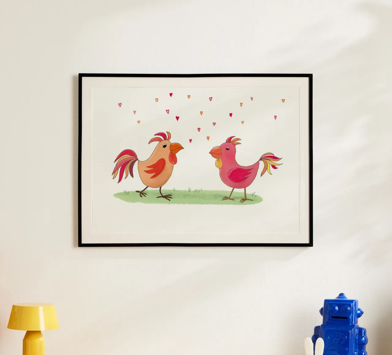 Verliebte Hühner Poster von Farbwelten