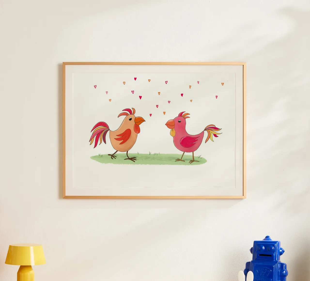 Verliebte Hühner Poster von Farbwelten