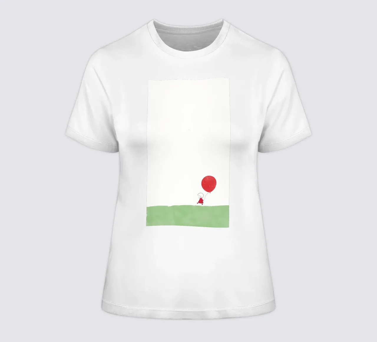 ballon rood dames t-shirt getailleerd van bonglantrungmuoi