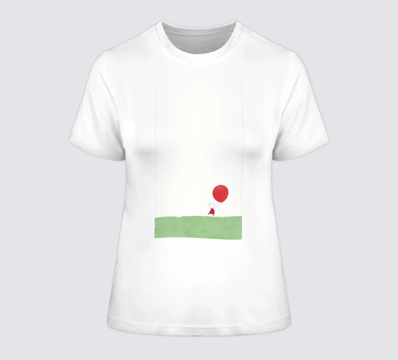 ballon rood dames t-shirt getailleerd van bonglantrungmuoi