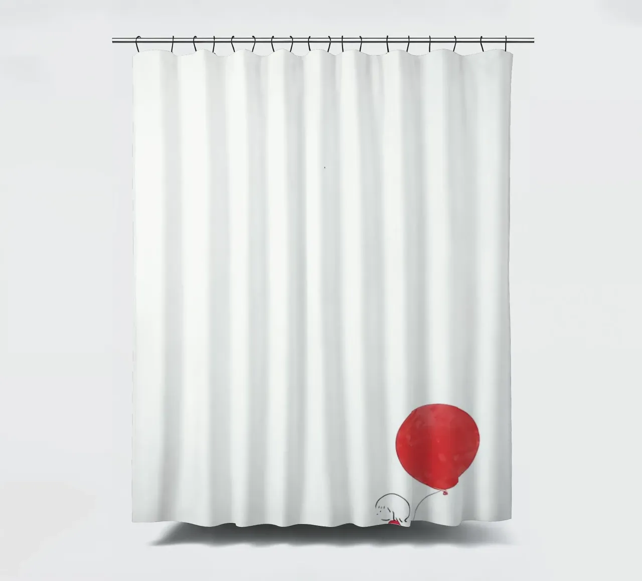 balloon red shower curtain by bonglantrungmuoi