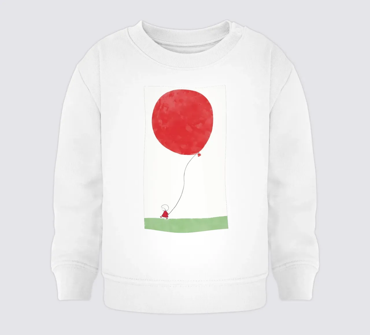 palloncino rosso felpa neonato da bonglantrungmuoi