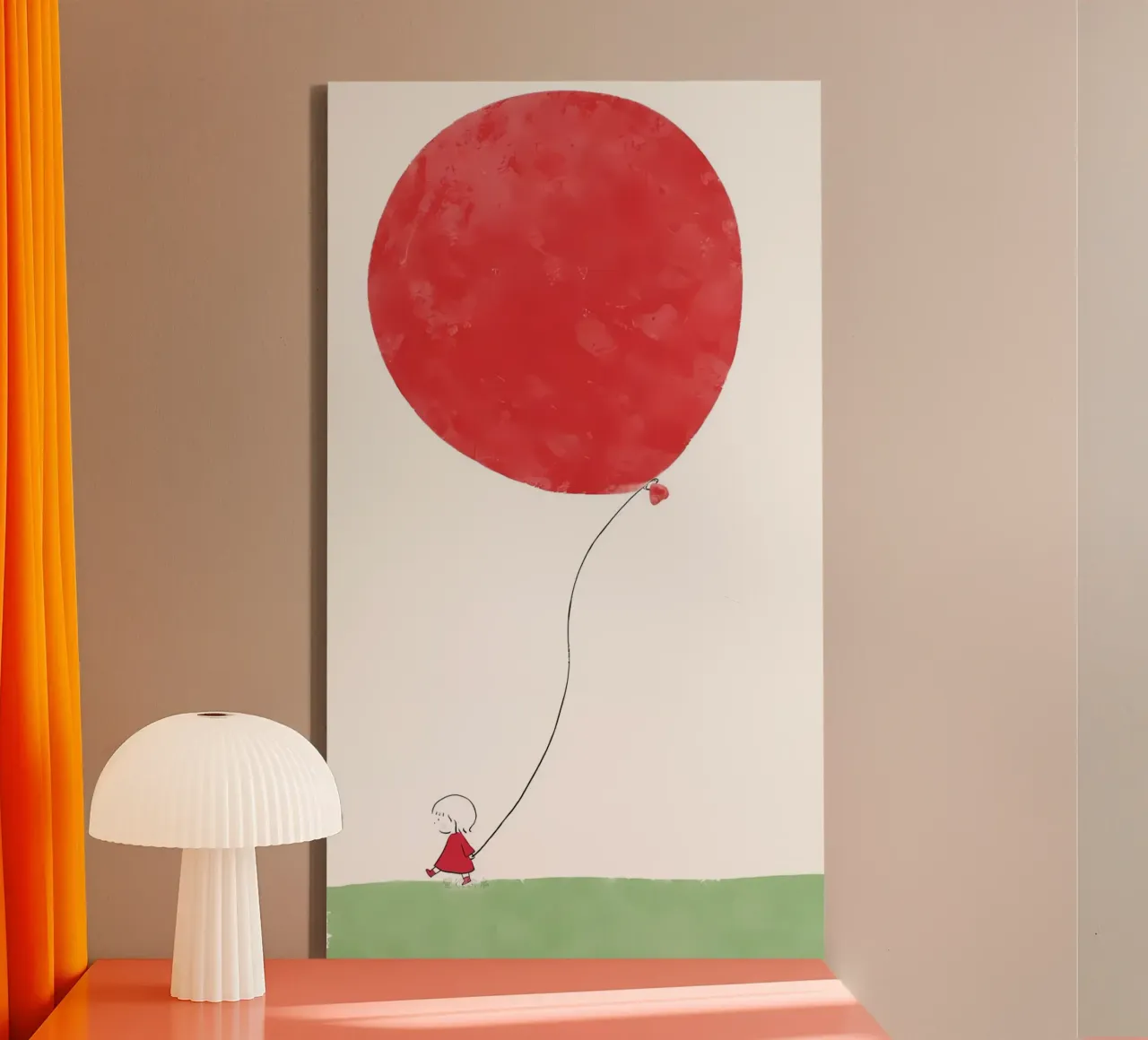 balloon red canvas by bonglantrungmuoi