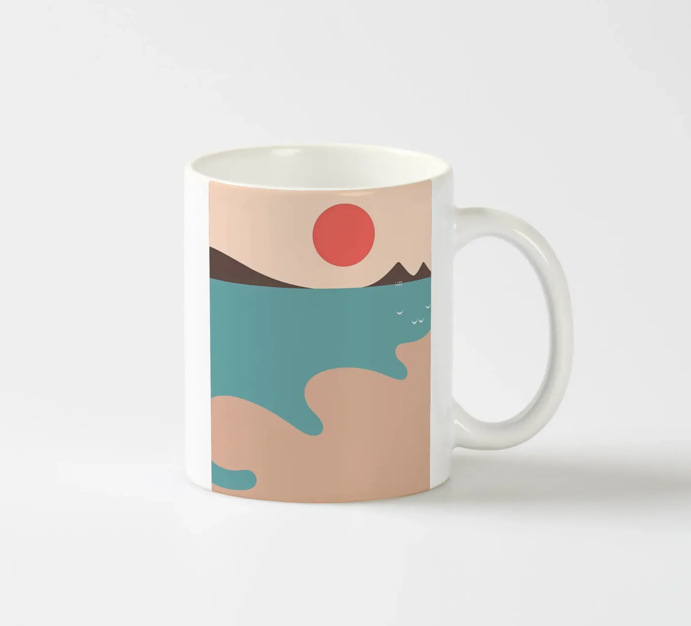beach ceramic mug by bonglantrungmuoi