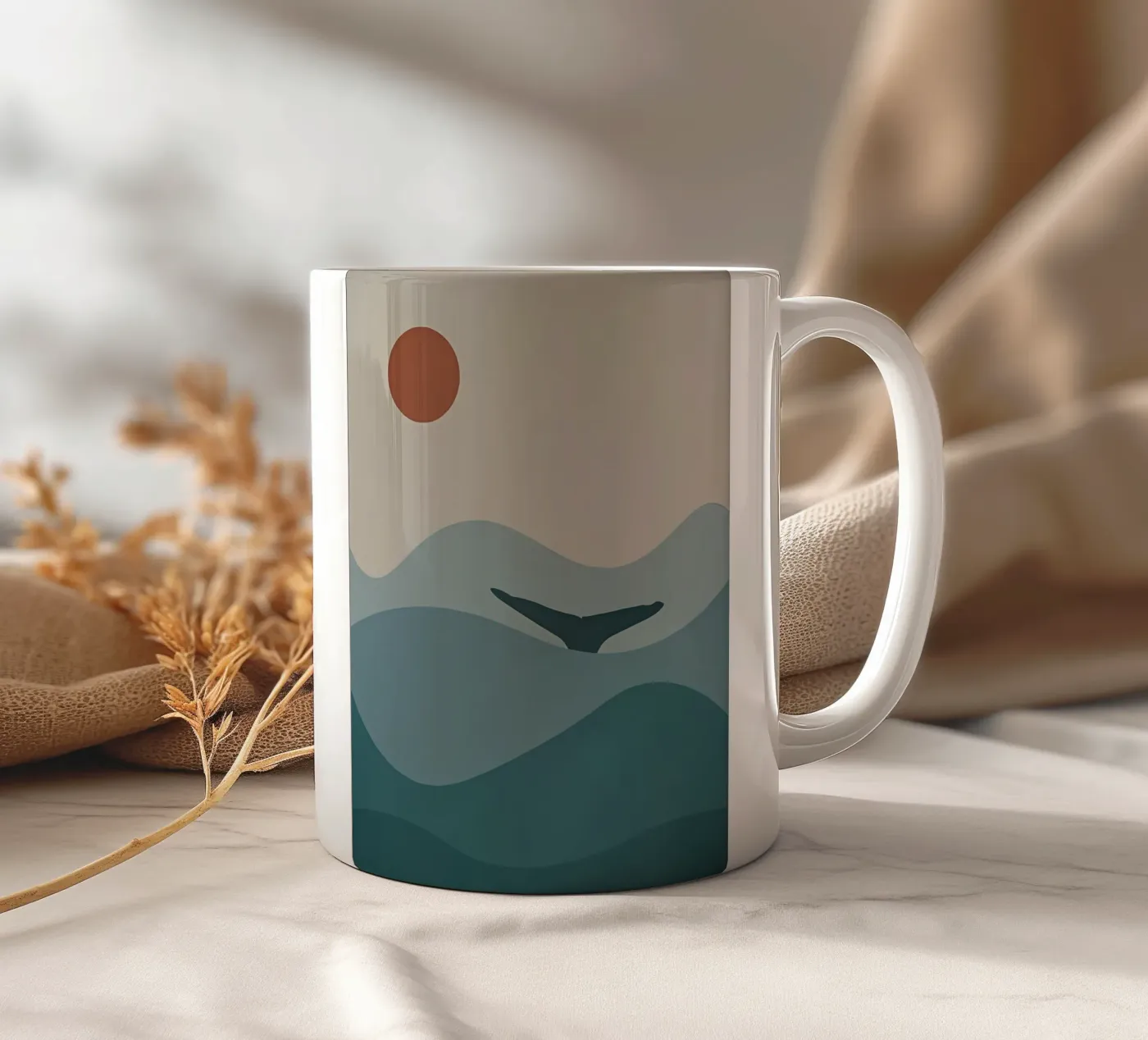 beach ceramic mug by bonglantrungmuoi