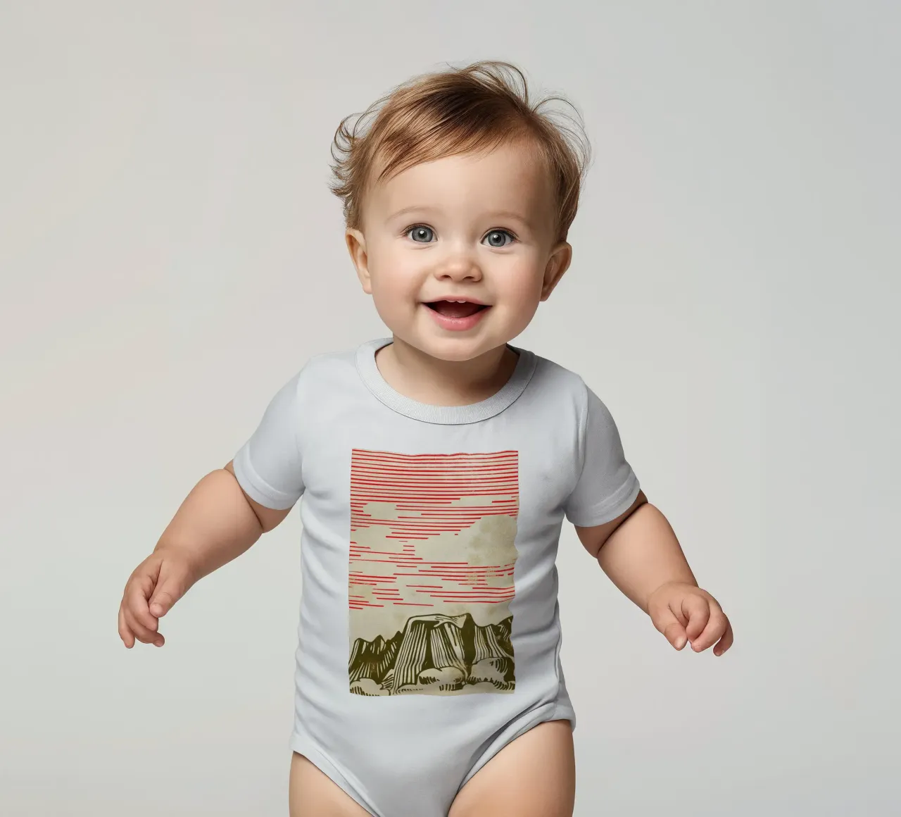 Karpathian Mountains Kurzarm Babybody von Róbert Farkas