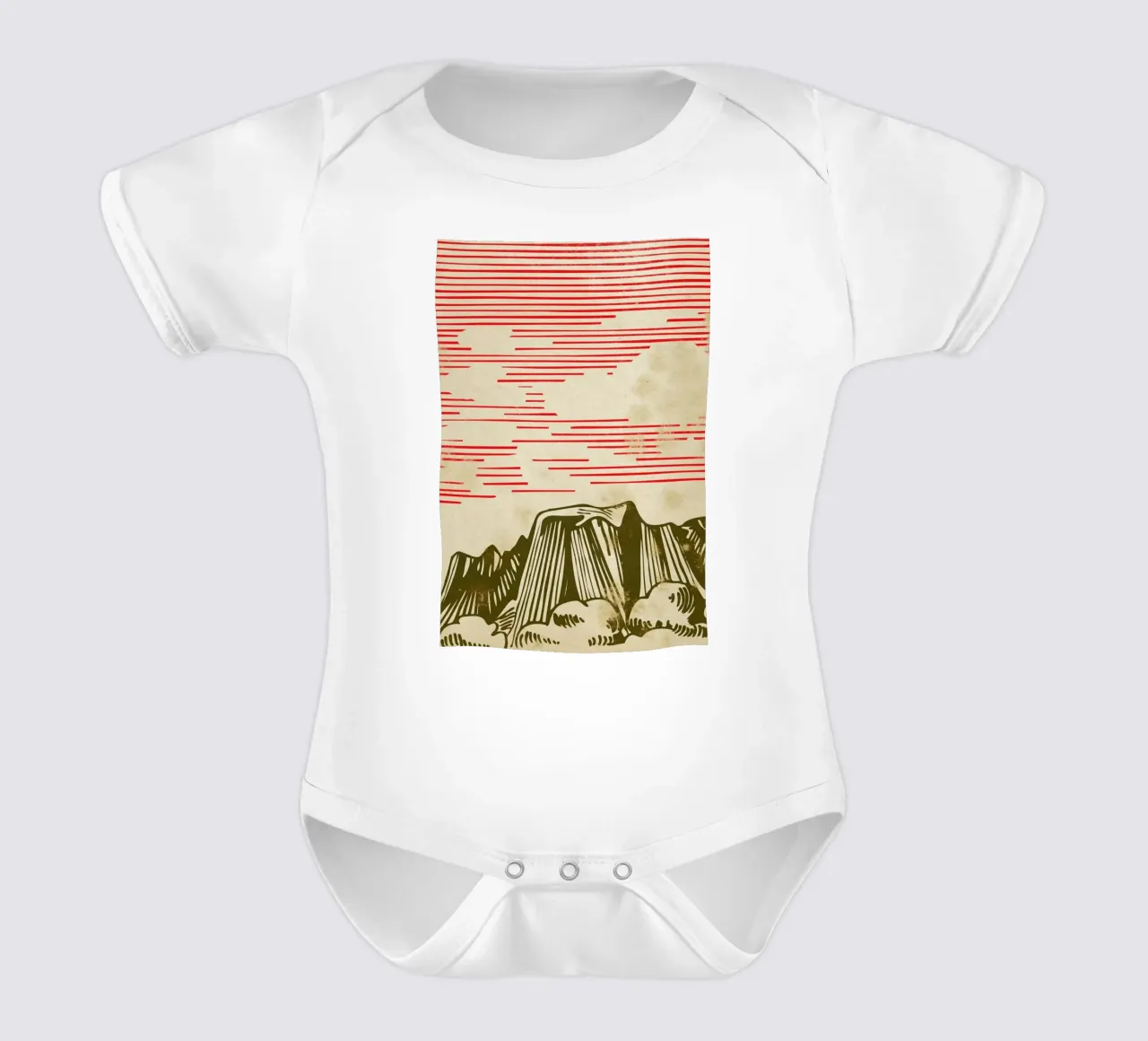 Karpathian Mountains Kurzarm Babybody von Róbert Farkas