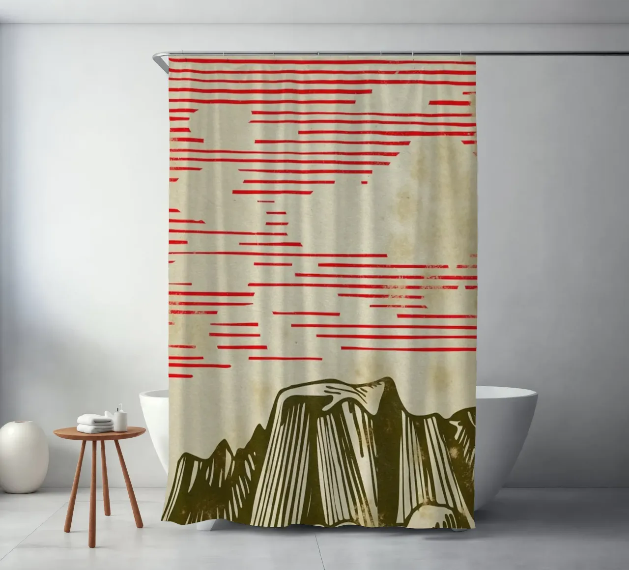 Karpathian Mountains Duschvorhang von Róbert Farkas