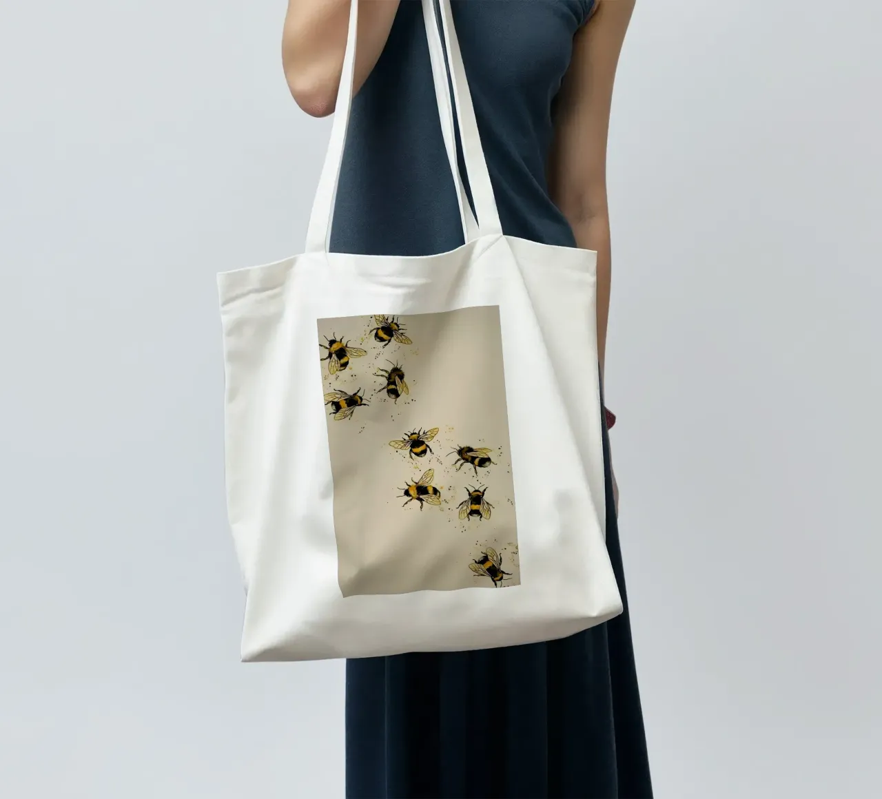 arte delle api borsa in juta da bonglantrungmuoi