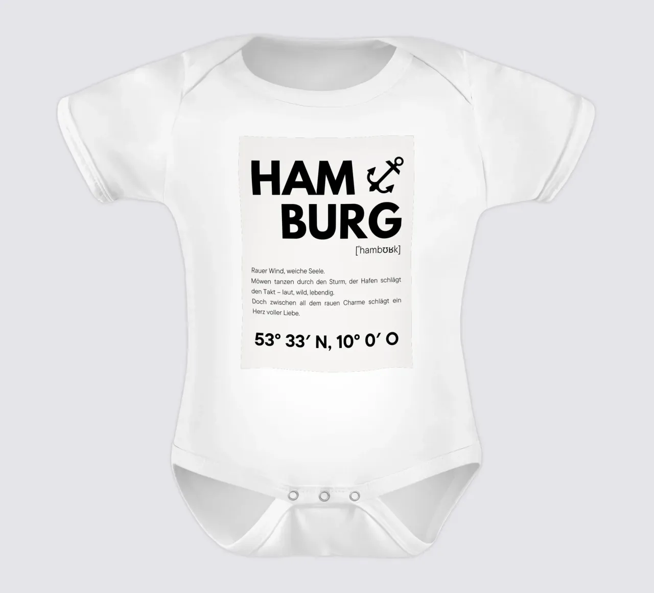 Hambourg - Vent rude, âme douce body bébé de DigiWunderwerk