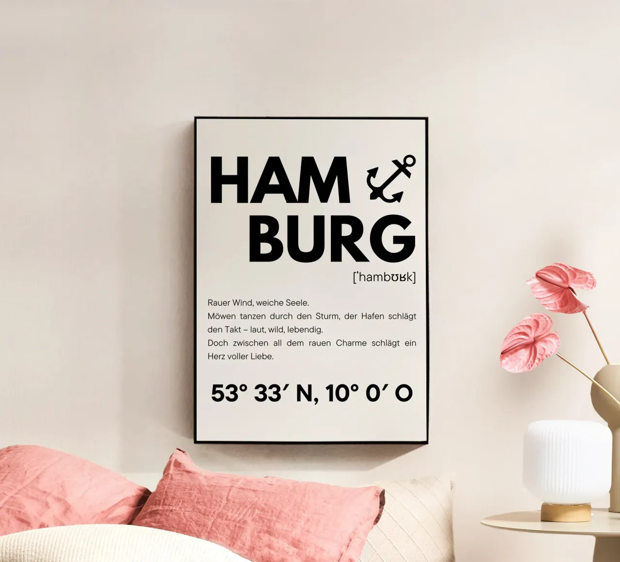 Hamburgo - Viento áspero, alma suave metacrilato de DigiWunderwerk