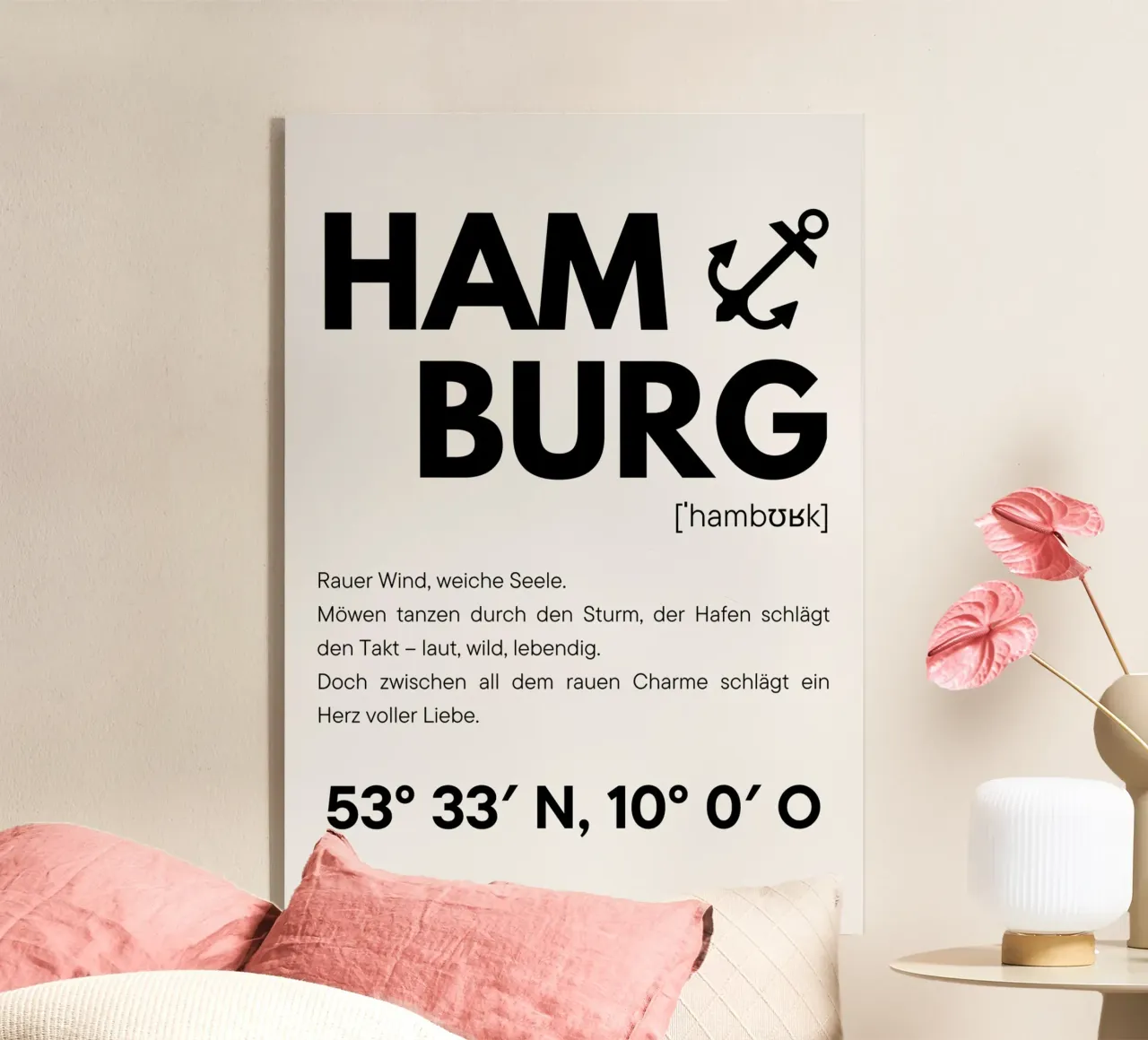 Hamburgo - Viento áspero, alma suave metacrilato de DigiWunderwerk