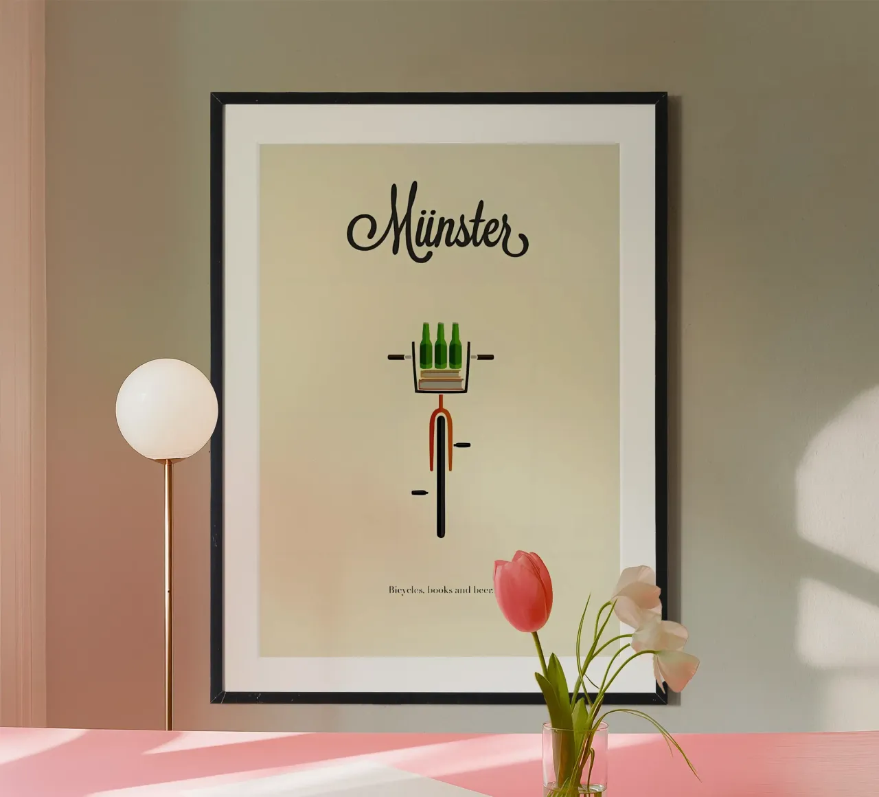 libri e birra bieyeles.png poster con telaio in plastica da bonglantrungmuoi
