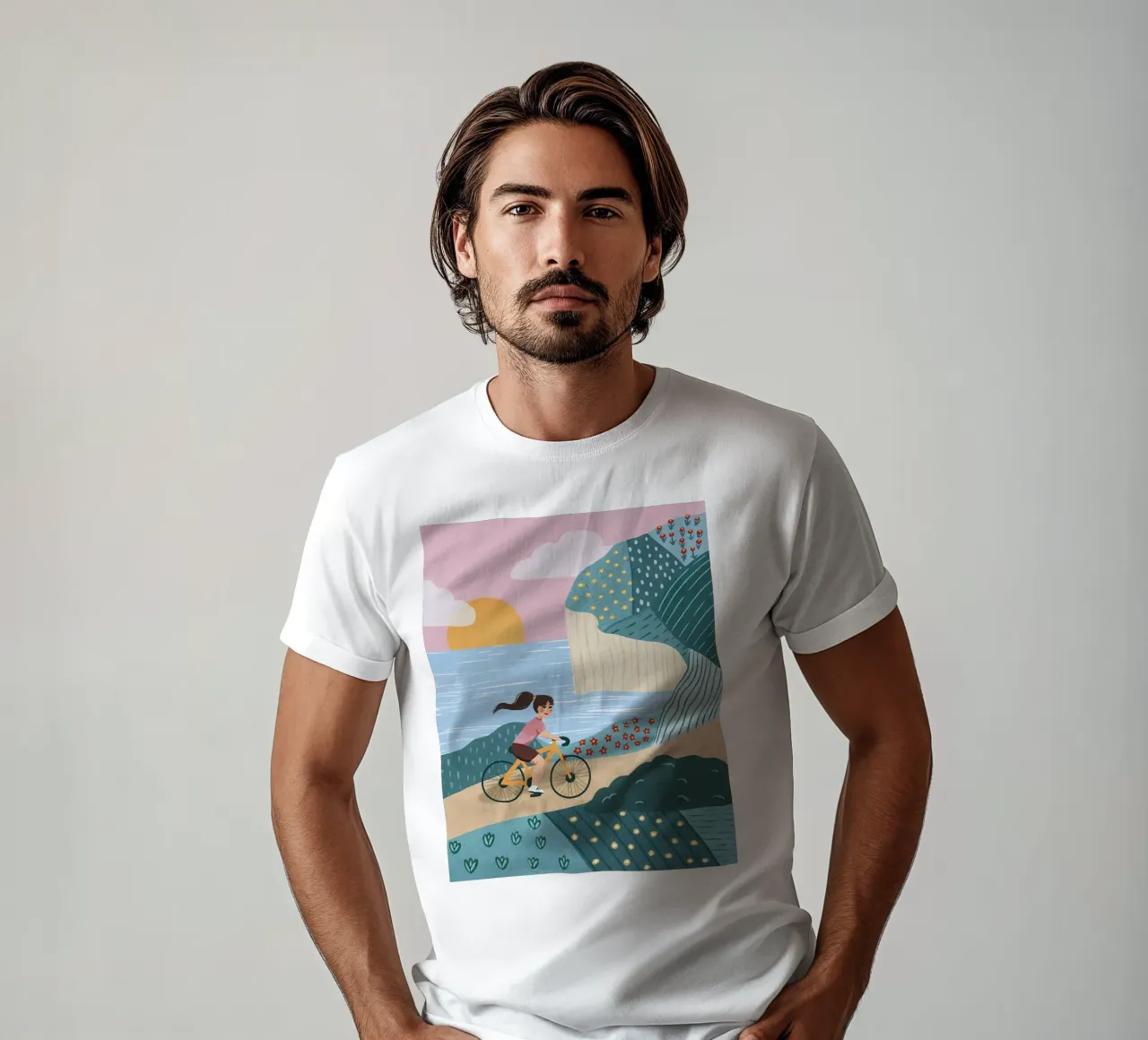 ragazza in bicicletta t-shirt da bonglantrungmuoi