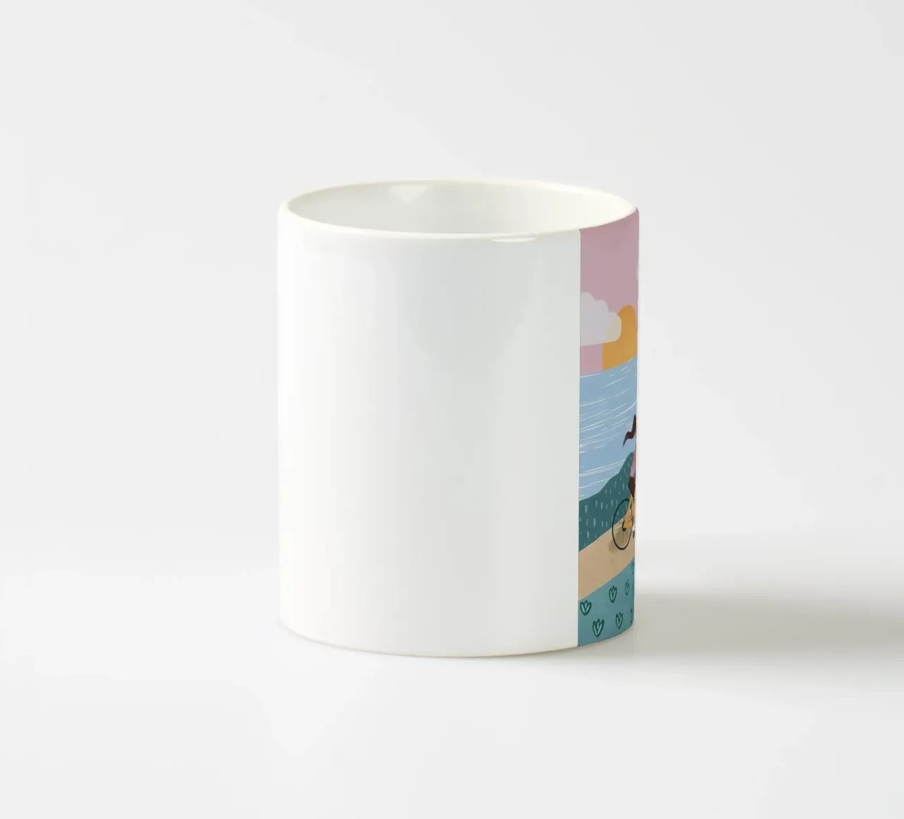 ragazza in bicicletta tazza in ceramica da bonglantrungmuoi
