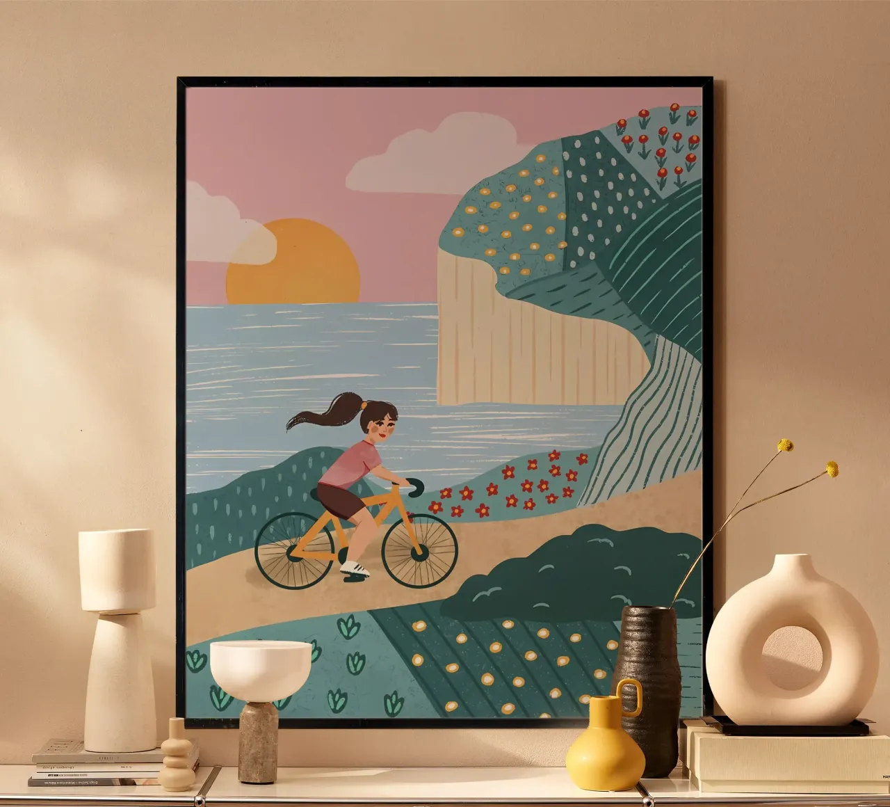 ragazza in bicicletta carta hahnemühle da bonglantrungmuoi