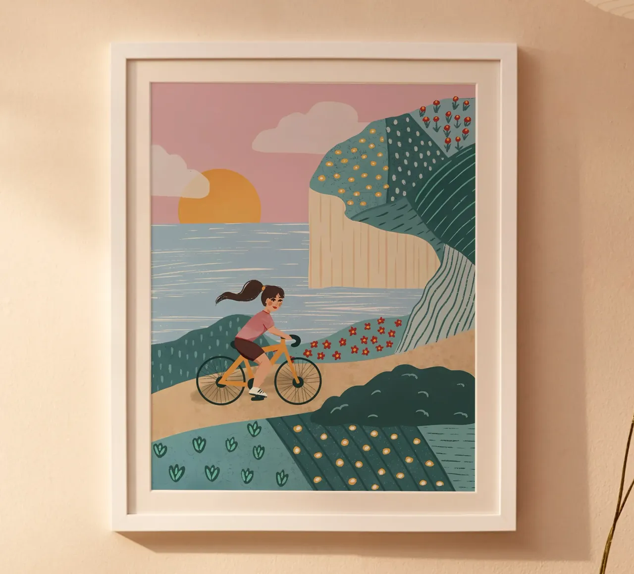 ragazza in bicicletta carta hahnemühle da bonglantrungmuoi