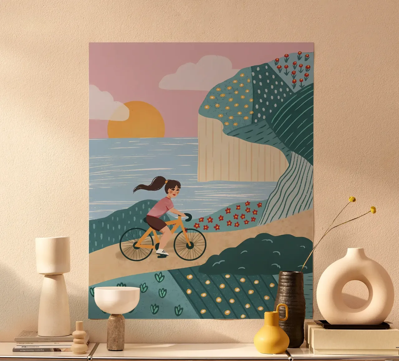 ragazza in bicicletta carta hahnemühle da bonglantrungmuoi