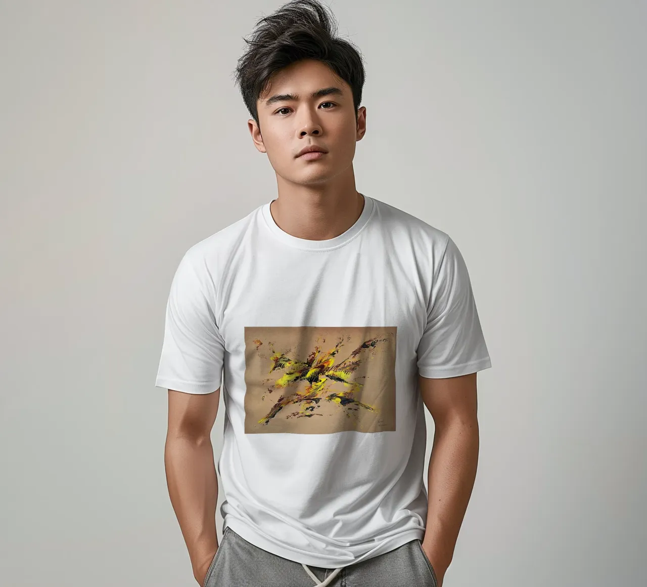 NATURAL STYLE 44 t-shirt da Thierry Vobmann Abstract painting