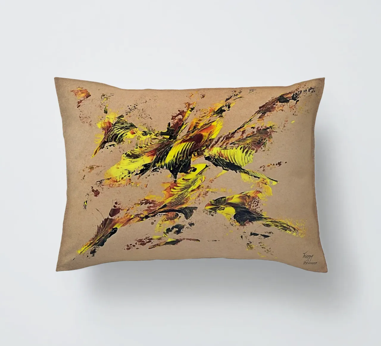 NATURAL STYLE 44 cuscino da Thierry Vobmann Abstract painting