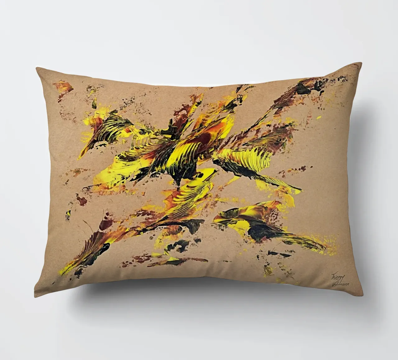 NATURAL STYLE 44 cuscino da Thierry Vobmann Abstract painting