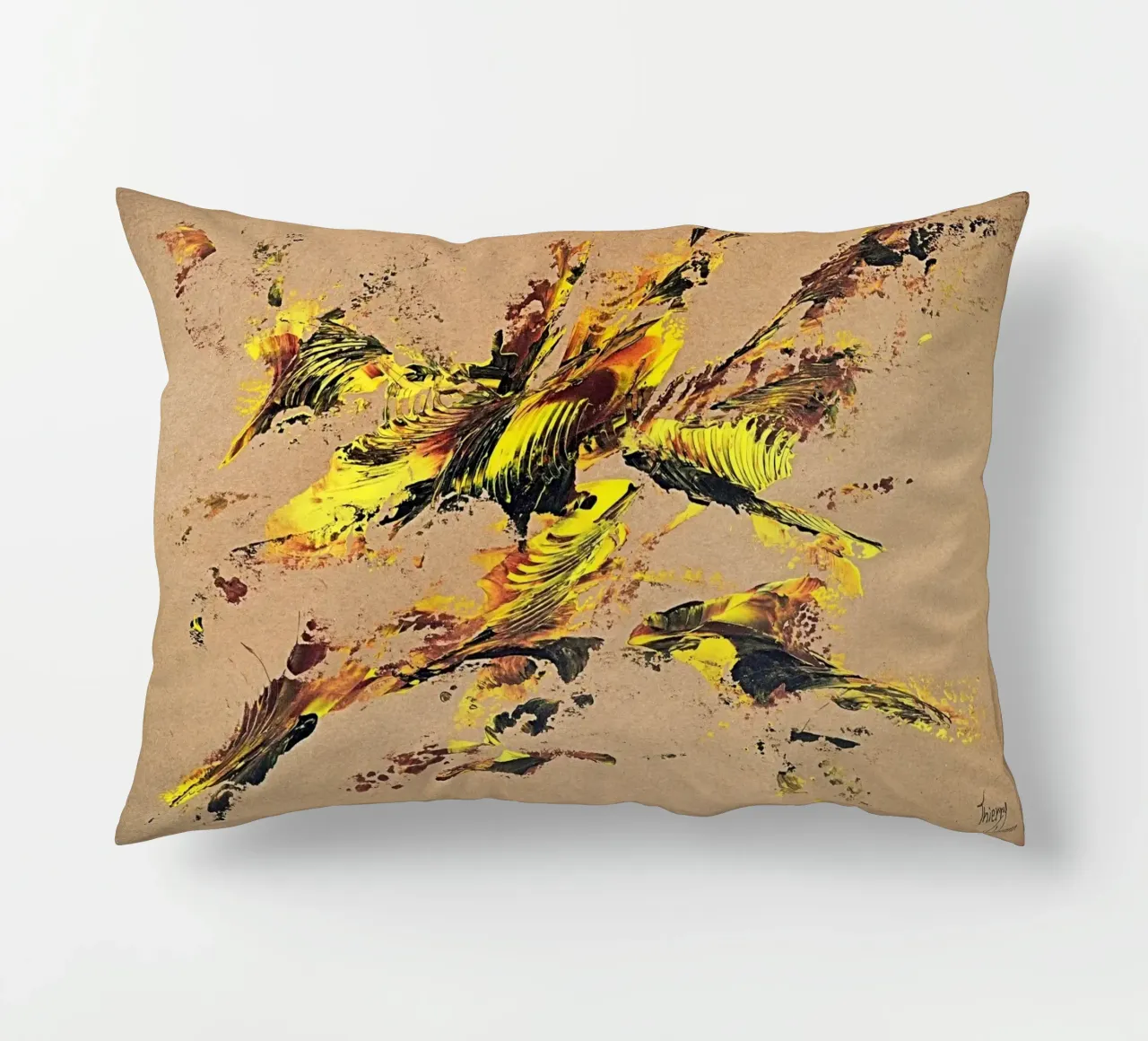 NATURAL STYLE 44 cuscino da Thierry Vobmann Abstract painting