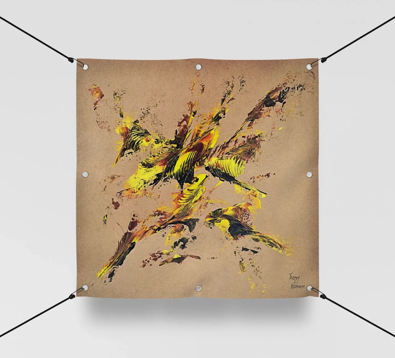 NATURAL STYLE 44 telo in pvc da Thierry Vobmann Abstract painting