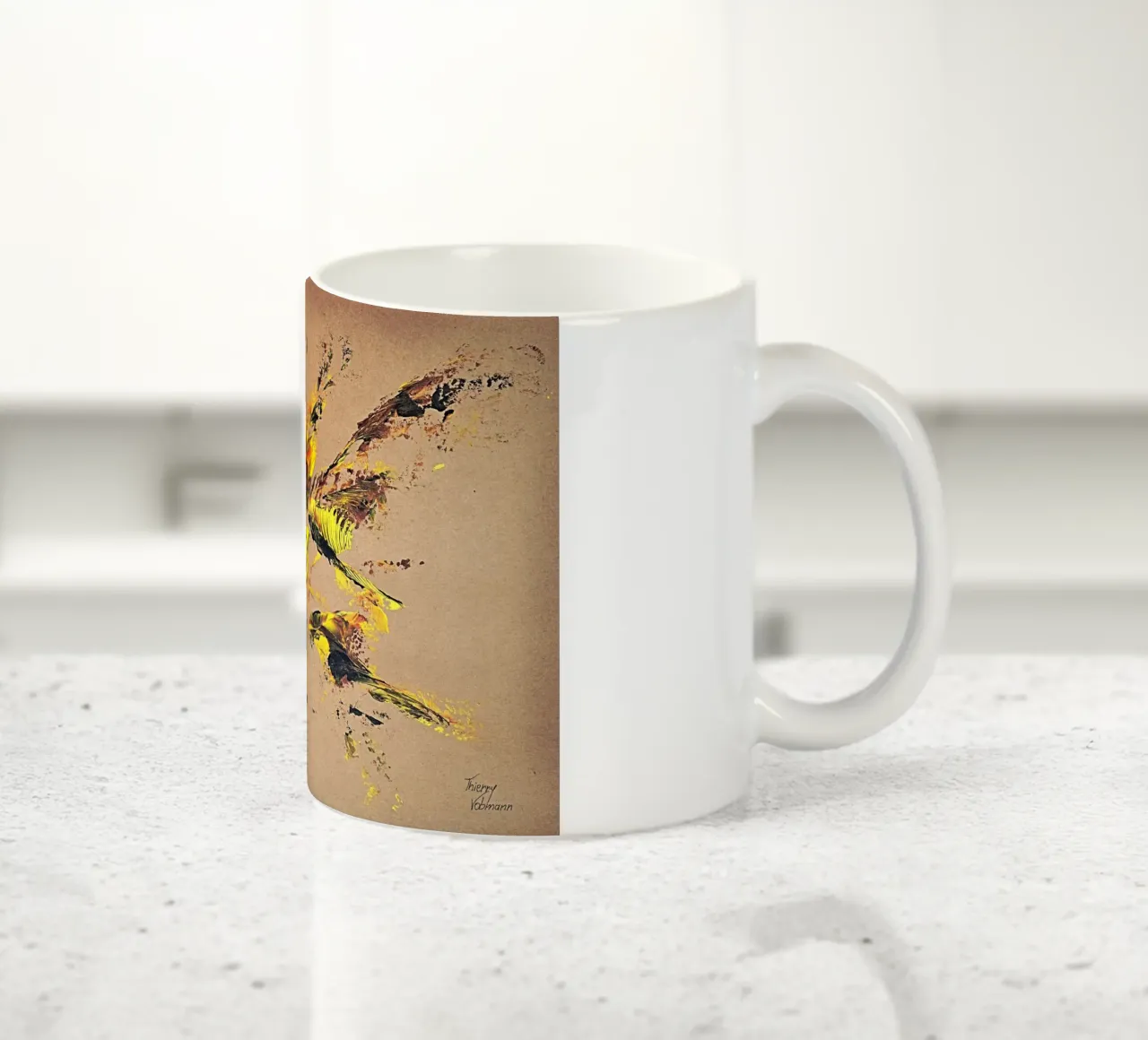 NATURAL STYLE 44 tazza in ceramica da Thierry Vobmann Abstract painting