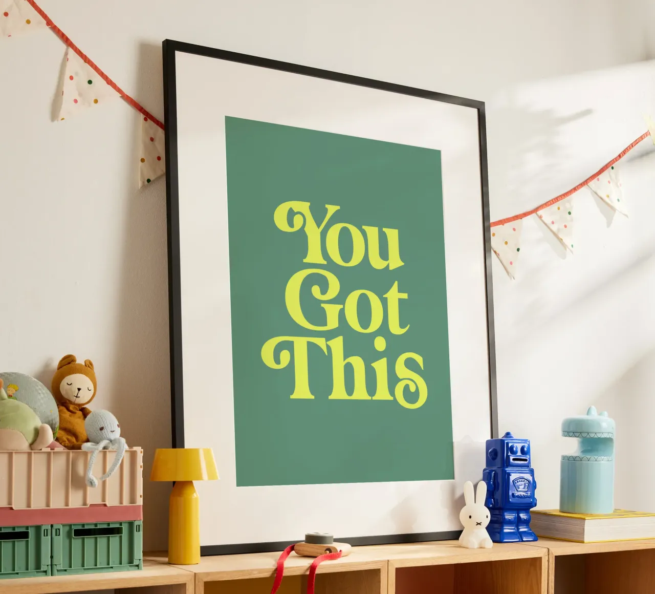 Citation de motivation en jaune et vert hahnemühle de THE MOTIVATED TYPE