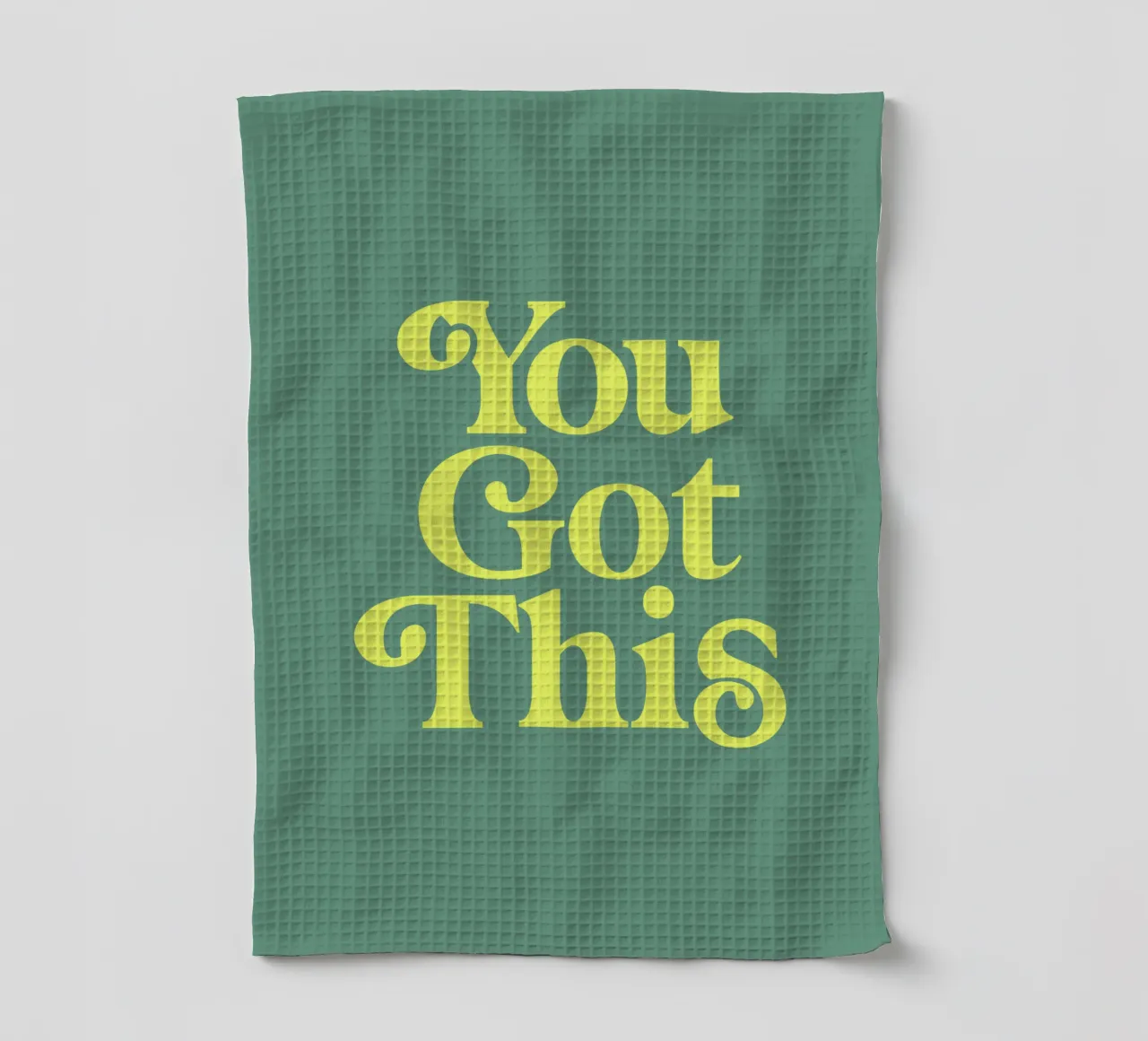 Citation de motivation en jaune et vert torchon de THE MOTIVATED TYPE